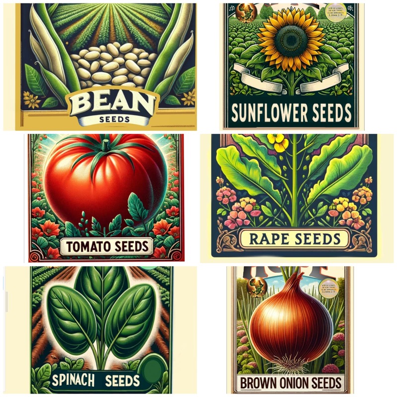 Harvesting Hope seed packet designs
